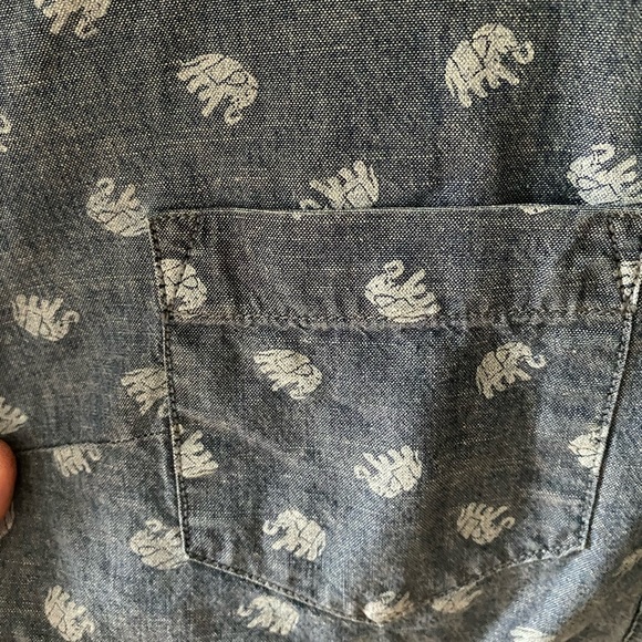 Lucky Elephant Chambray Short Sleeve top - Picture 4 of 5